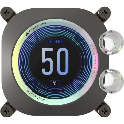 iCUE XC7 RGB ELITE LCD CPU ウォーターブロック - ステルスグレー CX