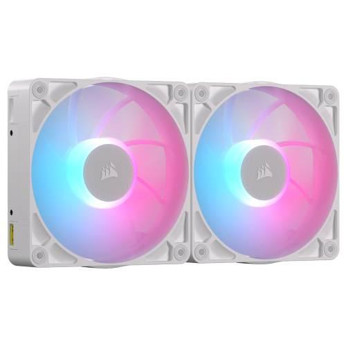 iCUE LINK RX140 MAX RGB WHITE Dual Fans Starter Kit CO-9051040-WW