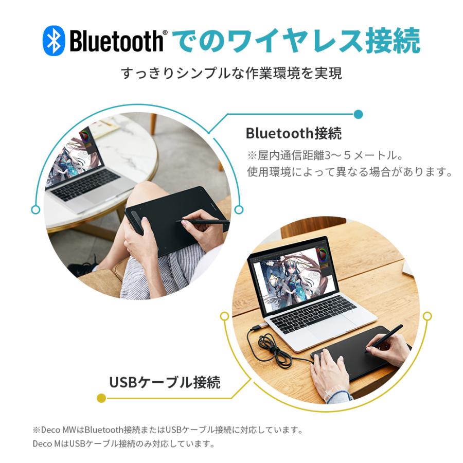 Deco MW BK ブラック　[USB(有線)、Bluetooth(無線)接続/入力エリア 203x127mm]｜tsukumo-y｜05