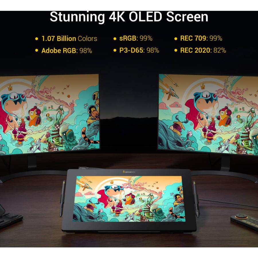 ペンディスプレイ16 バンドル [LPH1612U-A] 15.6インチ 4K OLED 液晶ペンタブレット QuickKey付属の画像