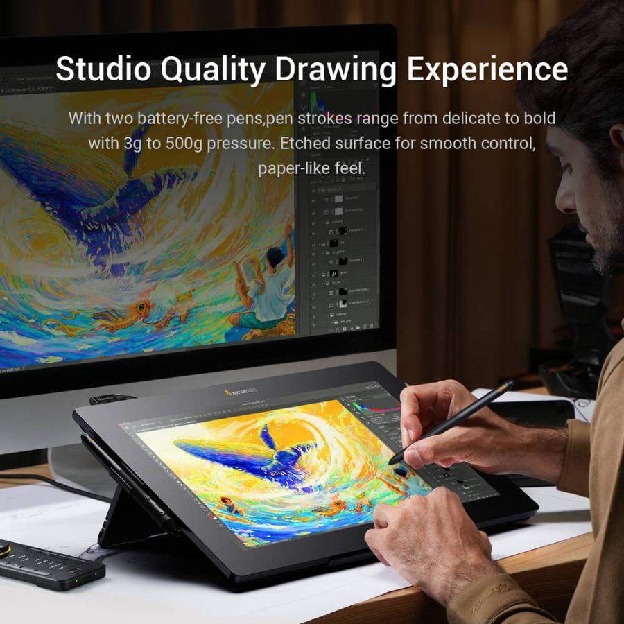 ペンディスプレイ16 バンドル [LPH1612U-A] 15.6インチ 4K OLED 液晶ペンタブレット QuickKey付属の画像