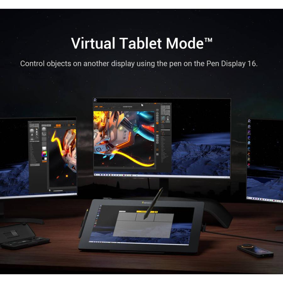 ペンディスプレイ16 バンドル [LPH1612U-A] 15.6インチ 4K OLED 液晶ペンタブレット QuickKey付属の画像