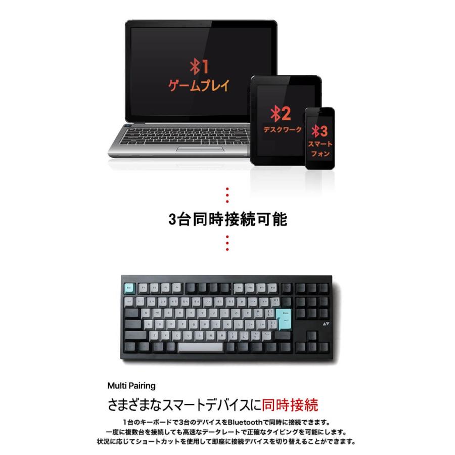 VM87-J-HVPB 有線/USB無線/Bluetooth対応 日本語配列テンキーレス