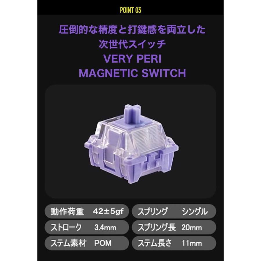 VM75HE-VPB 有線 英語配列テンキーレス(75%) マグネティックキーボード