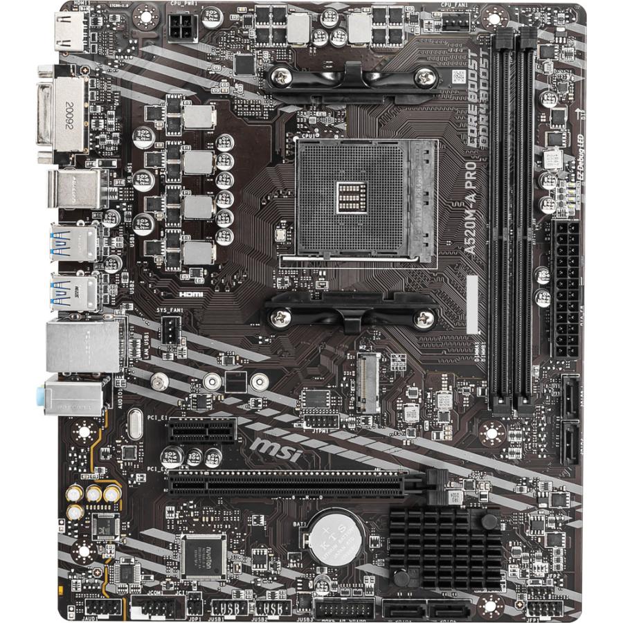MSI エムエスアイ A520M-A PRO マザーボード AMD A520チップセット搭載 MicroATX  / Socket AM4｜tsukumo-y｜02