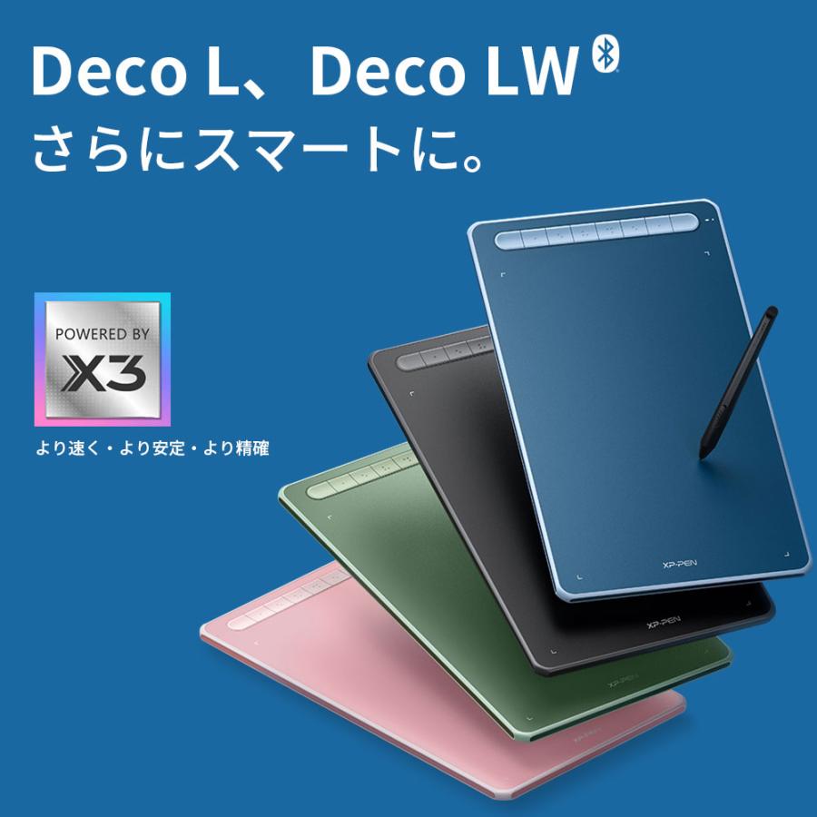 Deco LW BK [ブラック] 10x6インチ 有線/無線 両対応 ペンタブレット