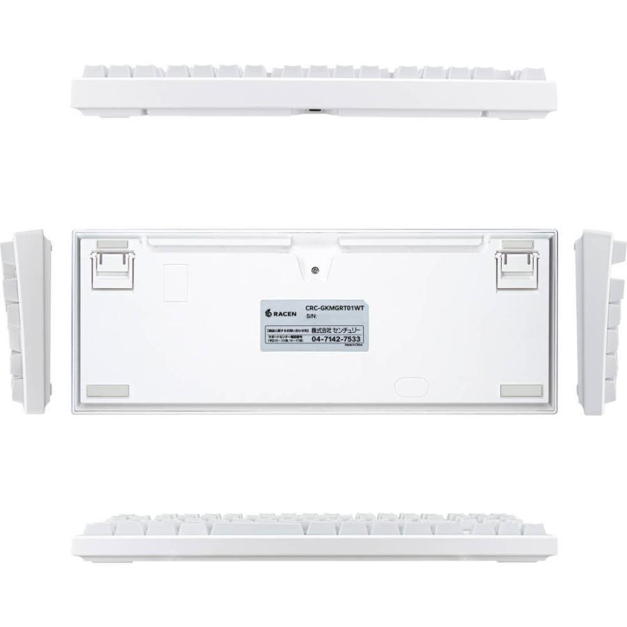 RACEN 磁気スイッチ式ゲーミングキーボード Mag Swift [CRC-GKMGRT01WT