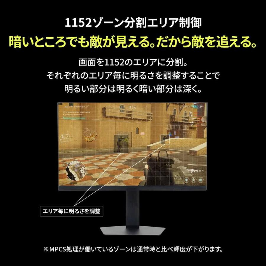 THE SHOOTER - Gaming Monitor 24 [GRT085-2536DML-BK] 24.5インチ