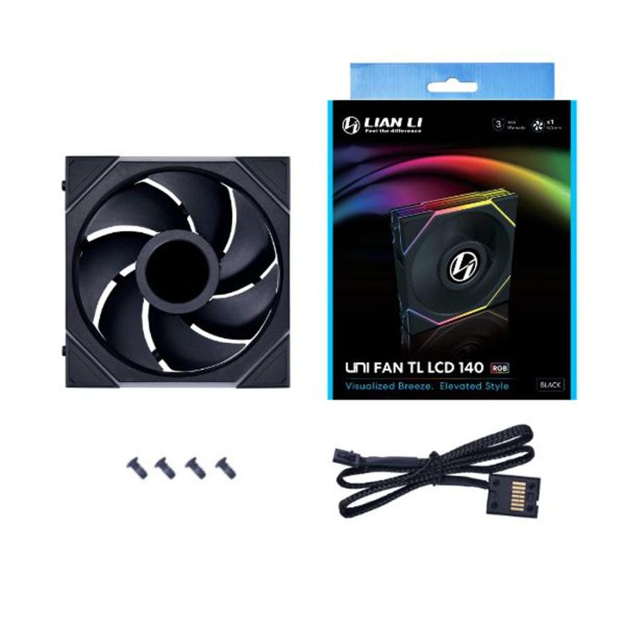 UNI FAN TL LCD 140 BK Single Pack UF-TL140-LCD-1B : ツクモ