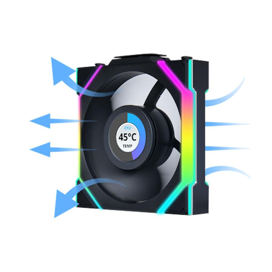 UNI FAN SL Wireless BK UF-RS-SL120-LCD-WLS-3B LCDモデル リバース