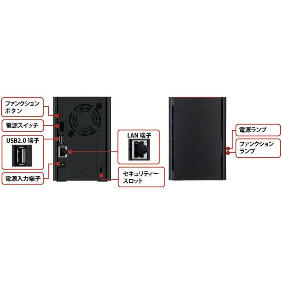 LinkStation LS220D0202G [ネットワーク対応HDD（NAS、HDD内蔵） / 2TB
