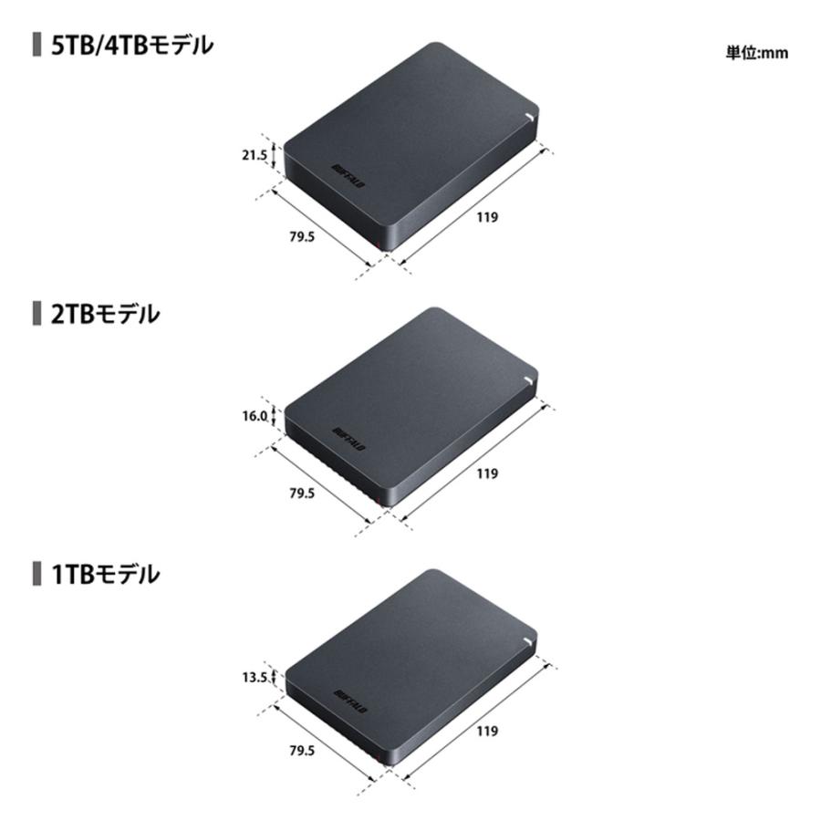 BUFFALO バッファロー HD-PGF5.0U3-GBKA [ポータブルHDD / 5TB BUFFALO バッファロー HD-PGF5.0U3-GBKA [ポータブルHDD / 5TB