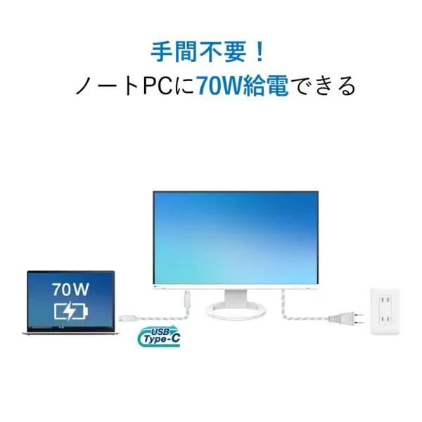 FlexScan EV2740S-WT ホワイト 27インチ 4Kビジネス向けモニター IPS 