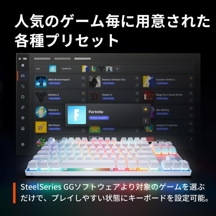 Apex Pro TKL Gen 3 White JP [64903] 有線 日本語配列テンキーレス