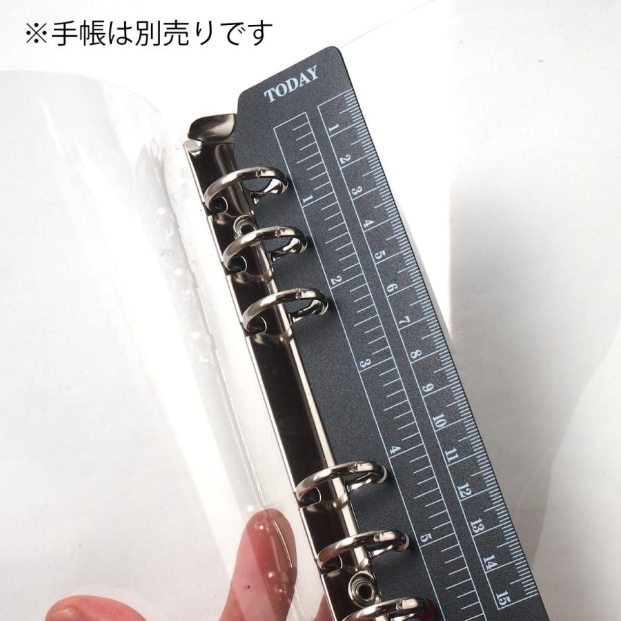 6個　しおり型 TSUKURIRO しおり定規 x 2枚 フ ァスナー 付き クリアポケット 4枚