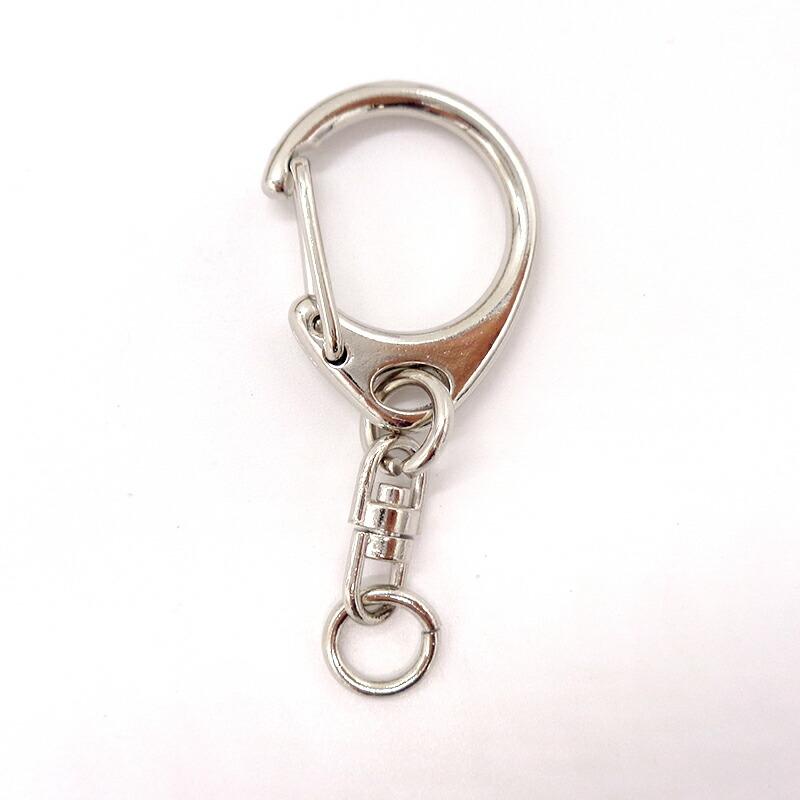 ワンタッチキーホルダー 大 CWH CAS34 SWV-M 約58mm 銀色1000個