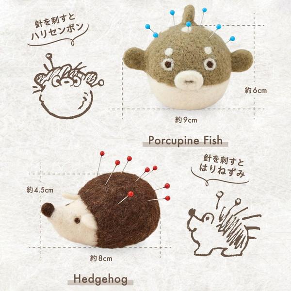 ピンクッション 針山 クロバー 羊毛フェルトピンクッション 1個