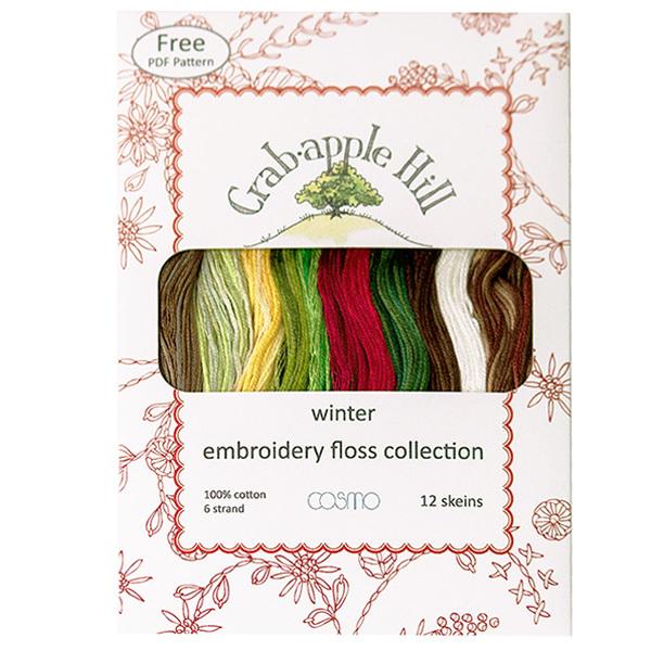 刺しゅう糸セット コスモ刺繍糸 海外作家刺しゅう糸パック Winter Apple Crab Hill 希望者のみラッピング無料