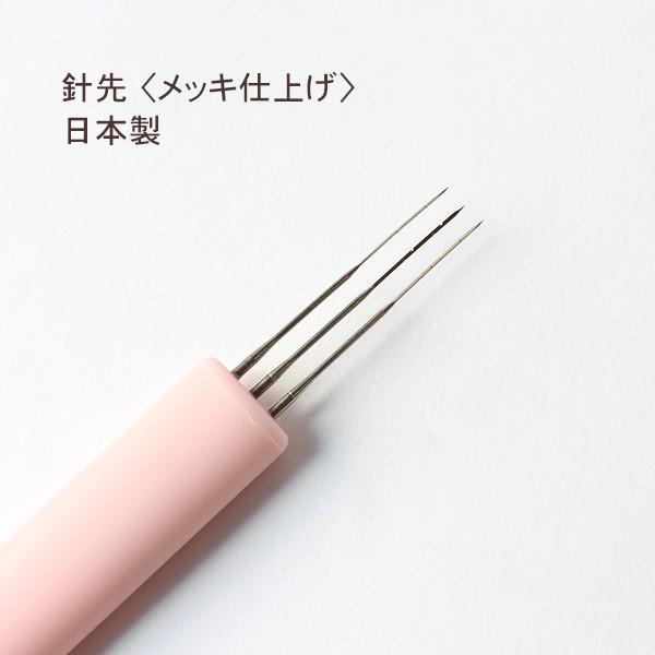 ハマナカ フェルティング用ハンドニードル 3本並列タイプ 針 羊毛