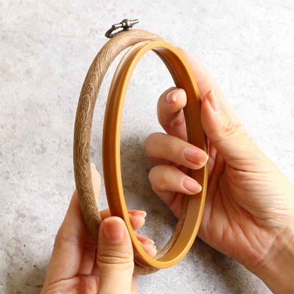 刺しゅう枠 楕円 大 内径19x24cm 外径22x37cm ししゅう 刺しゅう プチ