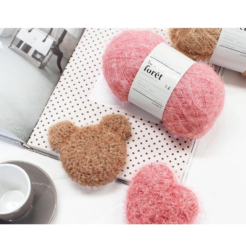 たわし毛糸 Knit Wit 16色 毛糸 韓国 エコたわし bubble foret バブル
