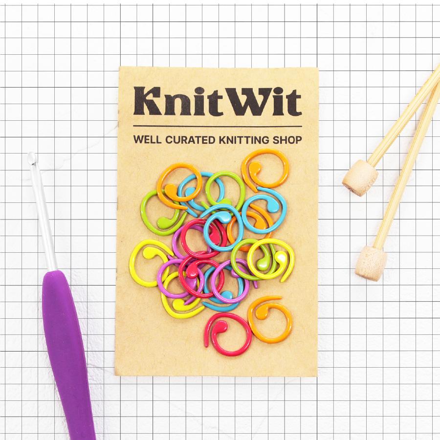 Knit Wit カラフル ステッチマーカー アソート 20個入 段数リング 編物