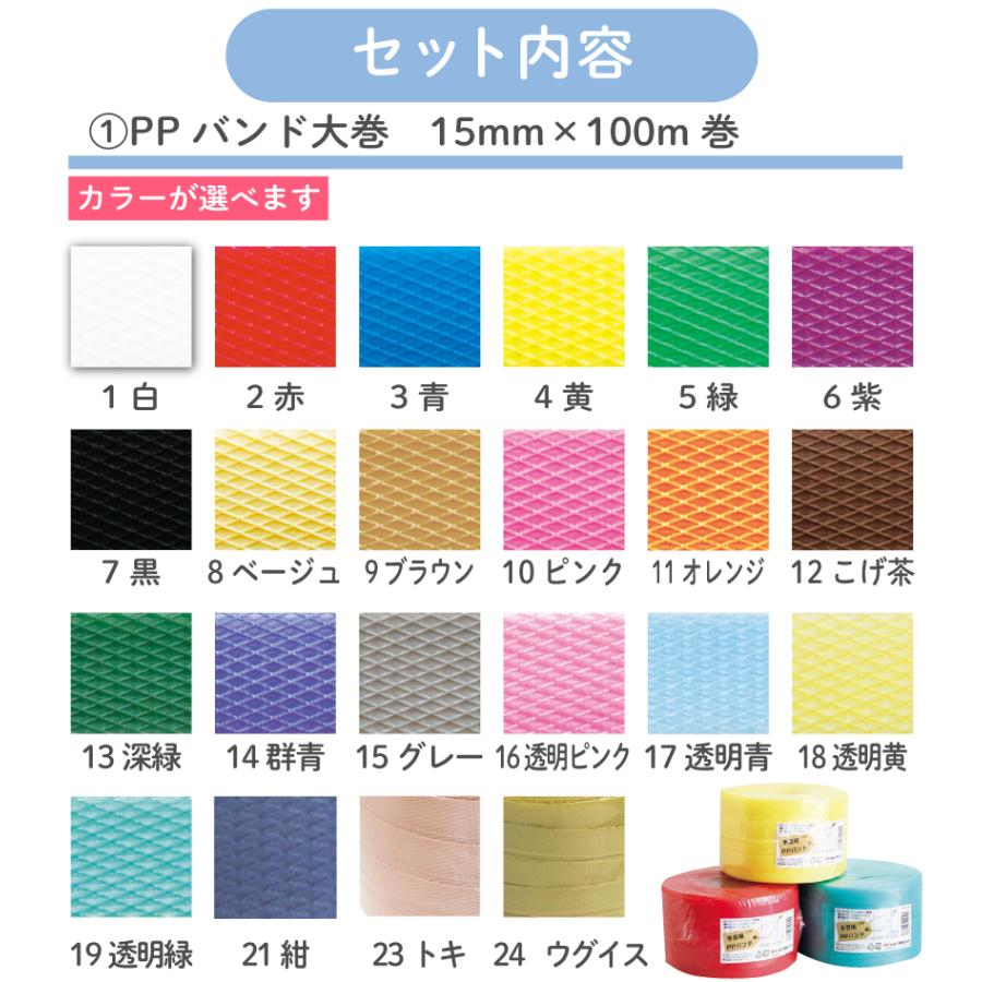 PPバンド スタータセット 基本の材料 7点セット 基本材料が揃ったお得