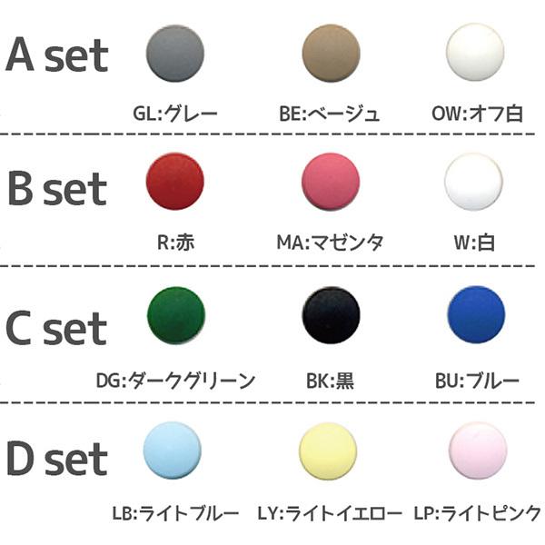 プラスチックスナップ ボタン 釦 (打ち機付、ボタンは20組x3袋）9mm CHERRY LABEL サンテナック｜tsukurutanosimi｜02