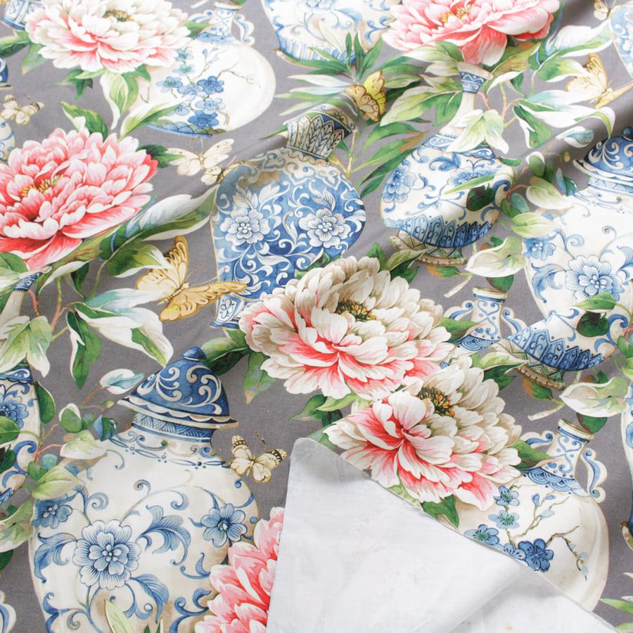 輸入生地 スペイン輸入 大柄デジタルプリント オックス生地 約巾140cm  