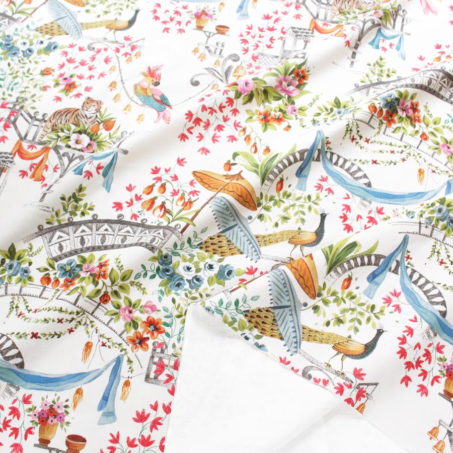 輸入生地 スペイン輸入 大柄デジタルプリント オックス生地 約巾140cm