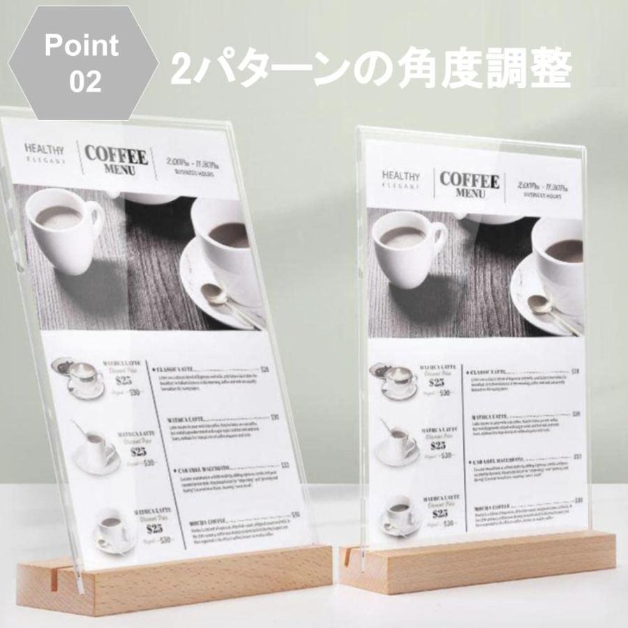 ポップスタンド メニュースタンド ポスタースタンド 2WAY アクリル A6