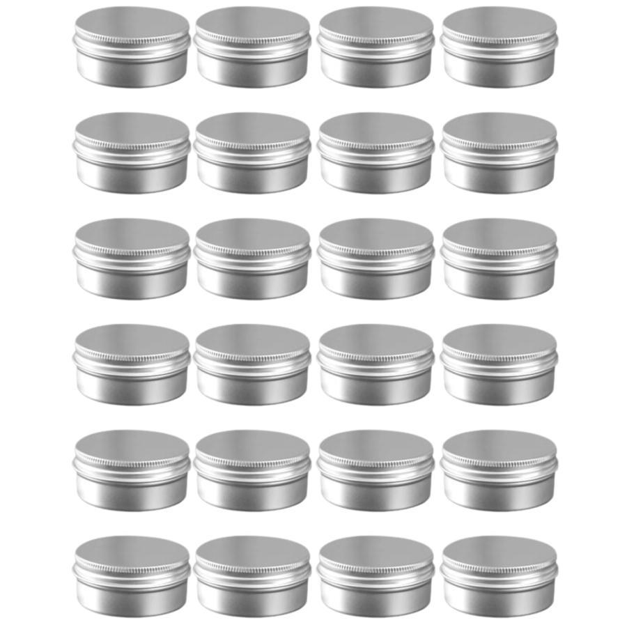 アルミ缶 アルミケース クリームケース 化粧品 小分け シルバー 25ml