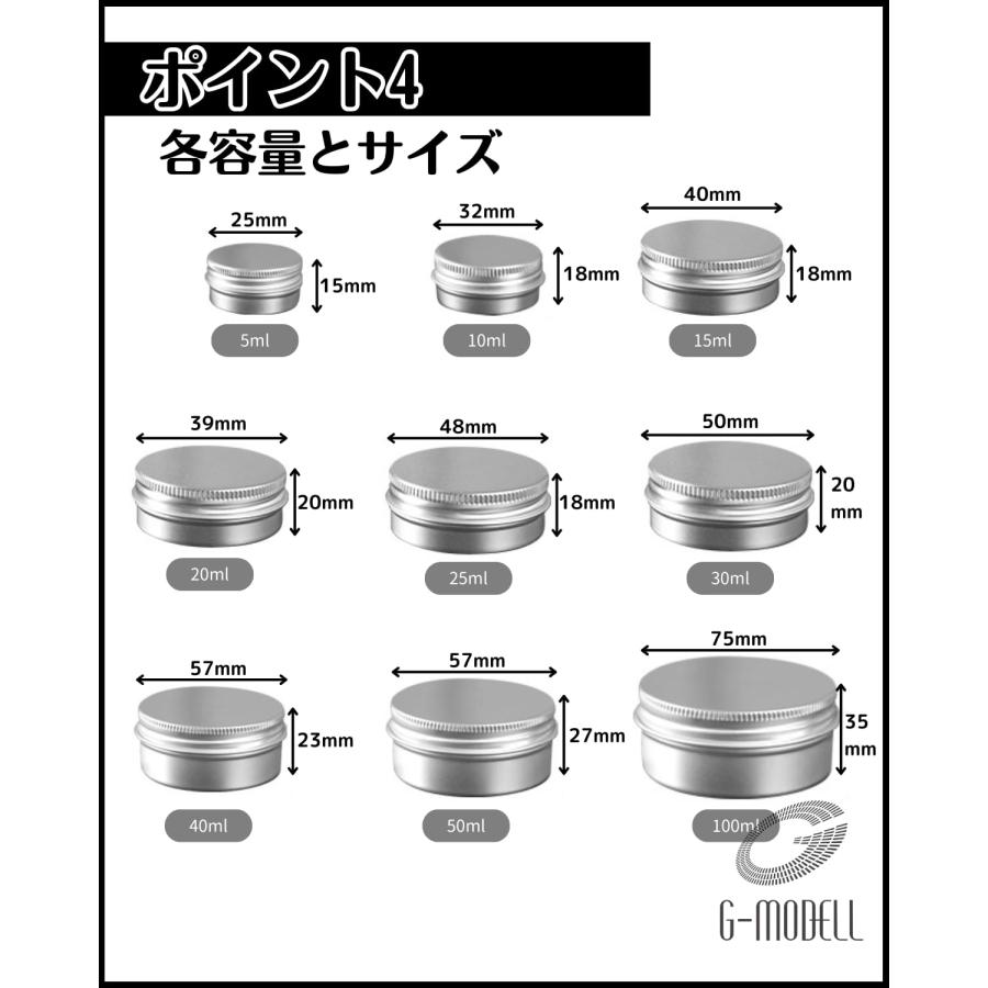 アルミ 缶 クリームケース アルミ缶 クリーム 容器 小分け 小分け容器