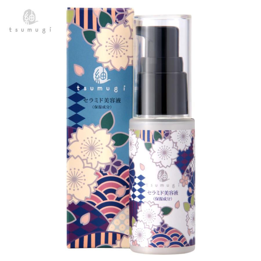 ヒト型セラミド 美容液 30ml つむぎしみこみ美容液  あすつく セラミド 美容液 つむぎコスメ | tsumugi