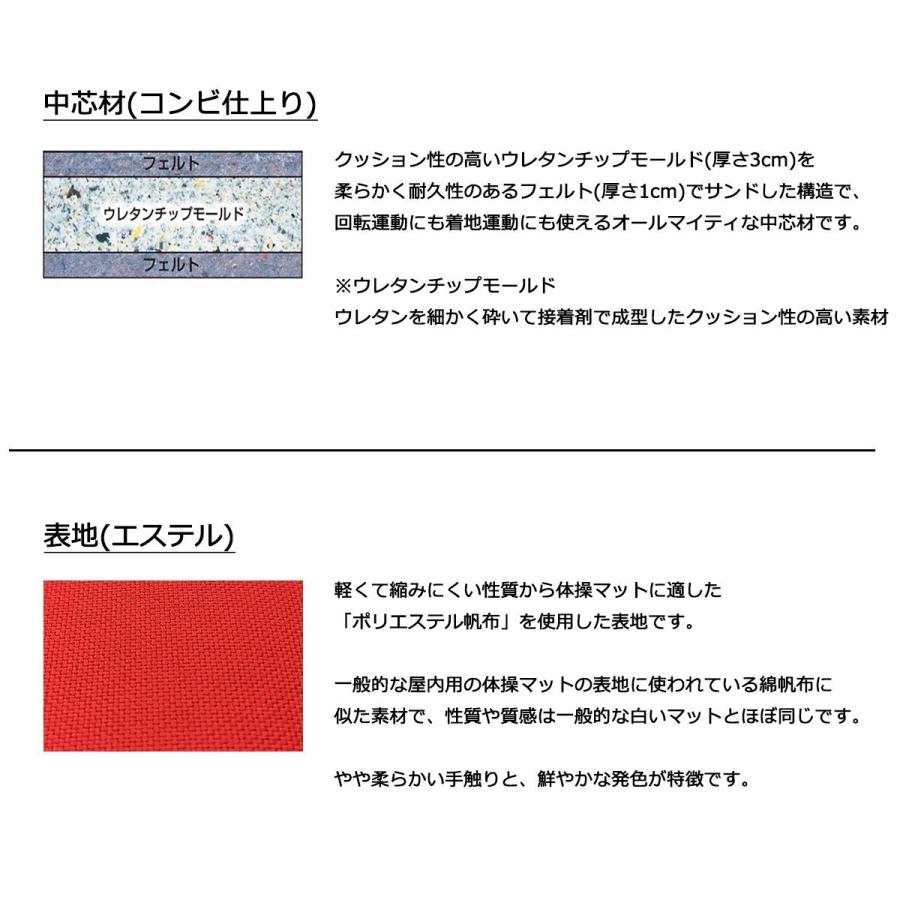 体操マット 学校 マット運動 体育用マット エステルカラー 7241T 120×600×厚5 日本製 SGマーク付の画像