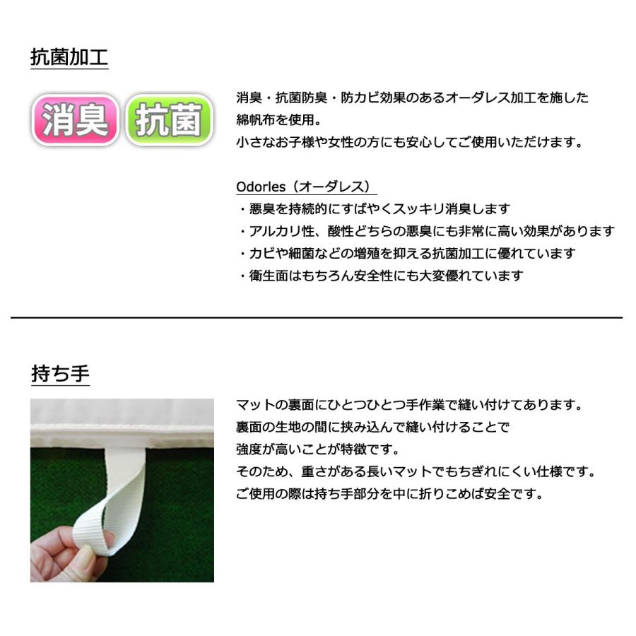 体操マット 学校 マット運動 消臭 抗菌 体育用マット 8227T 6号 120×600×厚5 日本製 SGマーク付の画像