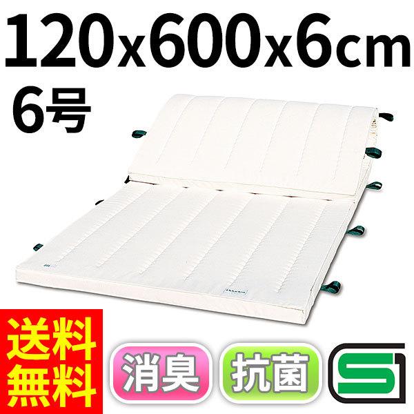 体操マット 学校 マット運動 消臭 抗菌 体育用マット 8247T 6号 120×600×厚6 日本製 SGマーク付の画像