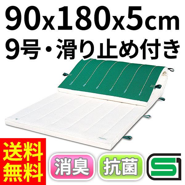 体操マット 学校 マット運動 滑り止め付 消臭 抗菌 体育用マット 8511T 9号 90×180×厚5 日本製 SGマーク付の画像