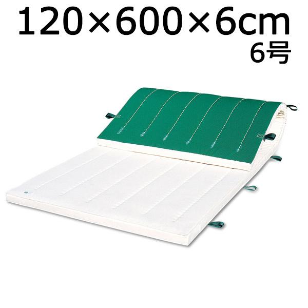 体操マット 学校 マット運動 滑り止め付 消臭 抗菌 体育用マット 8547T 6号 120×600×厚6 日本製 SGマーク付の画像