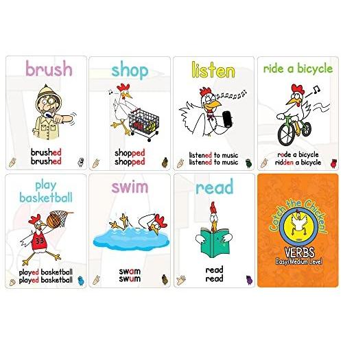Catch The Chicken English Card Game Verbs Easy Medium Level 英語動詞フラッシュカードゲーム S 2419 つなぐstore 通販 Yahoo ショッピング