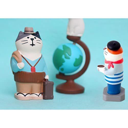 Hahapy 招き猫 置物 地球儀 360 回転可能 手作り置物 インテリア 玄関 北欧 おしゃれ 樹脂 かわいいインテリア 卓上 小物入れ お洒落 ラウンド