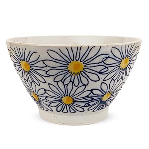 J-kitchens 勲山窯 くらわんか 茶碗 11cm 波佐見焼 日本製 野菊 ブルー