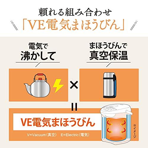 象印2.2L 優湯生 省エネタイプまほうびん 5段階温度設定CV-GA22-TA Amazon | 電気ポット 2.2L 優湯生 省エネ ハイグレード 5段階