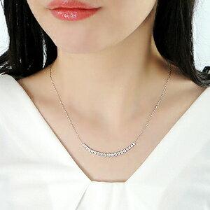 ダイヤモンド ネックレス 1カラット H&C プラチナ ラインネックレス