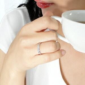 ダイヤモンド エタニティ リング プラチナ Pt950 0.5ct H-SI レール留め 指輪 重ねづけ シンプル ギフト 誕生日 プレゼント 結婚指輪 TNSR-0001の画像