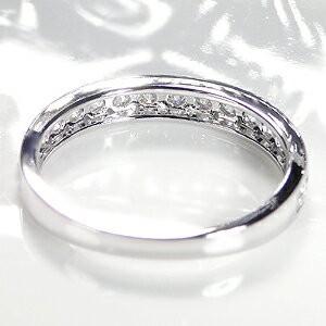 ダイヤモンド エタニティ リング プラチナ Pt950 0.5ct H-SI レール留め 指輪 重ねづけ シンプル ギフト 誕生日 プレゼント 結婚指輪 TNSR-0001の画像