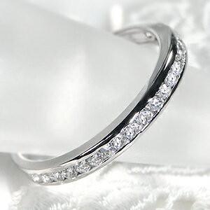 ダイヤモンド エタニティ リング プラチナ Pt950 0.3ct H-SI レール留め 指輪 重ねづけ シンプル ギフト 細身 誕生日 プレゼント 結婚指輪 TNSR-0002の画像