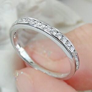 ダイヤモンド エタニティ リング プラチナ Pt950 0.3ct H-SI レール留め 指輪 重ねづけ シンプル ギフト 細身 誕生日 プレゼント 結婚指輪 TNSR-0002の画像