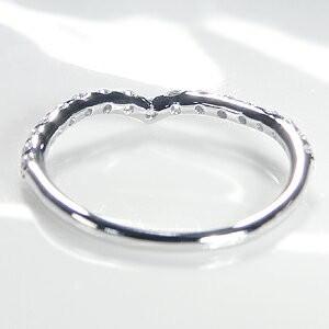 プラチナ Vライン ダイヤモンド エタニティ リング Pt950 0.3ct H-SI 重ねづけ シンプル 人気 ダイヤ ギフト 誕生日 ご褒美 プレゼント 細身 V字 TNSR-0009の画像