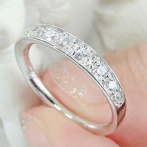 Pt950 0.50ct  H-SI グラデーション ダイヤモンド エタニティ リング 指輪 プラチナ 重ねづけ シンプル 人気 ダイヤ ギフト 誕生日 女性 エタニティ TNSR-0013の画像